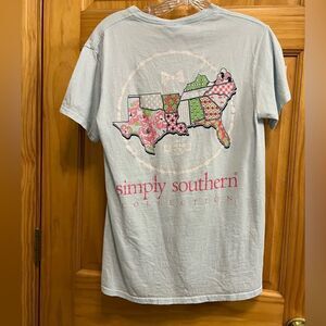Simply Southern size S light blue with pink & green we’re all tied together